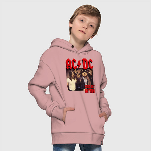 Детское худи оверсайз Girls got the rhythm / Пыльно-розовый – фото 4