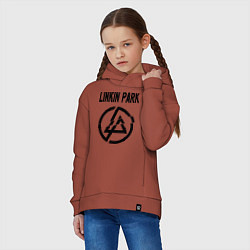 Толстовка оверсайз детская Linkin Park, цвет: кирпичный — фото 2
