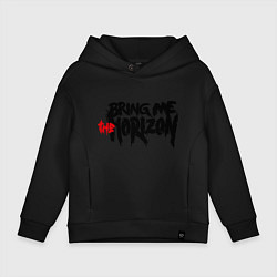 Толстовка оверсайз детская Bring me the horizon, цвет: черный