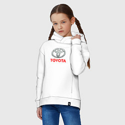 Толстовка оверсайз детская TOYOTA, цвет: белый — фото 2