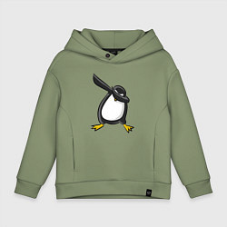 Толстовка оверсайз детская DAB Pinguin, цвет: авокадо