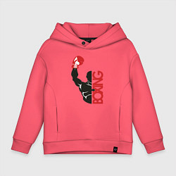 Толстовка оверсайз детская Boxing, цвет: коралловый
