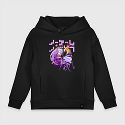 Толстовка оверсайз детская No Game No Life, цвет: черный