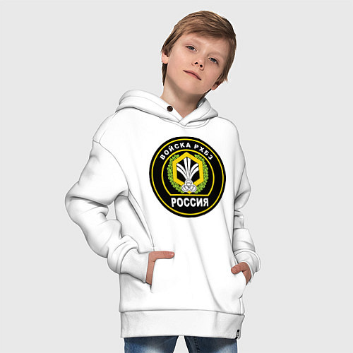 Детское худи оверсайз РХБЗ Россия / Белый – фото 4