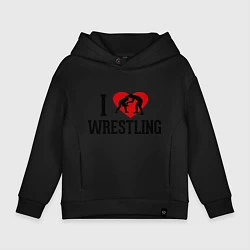 Детское худи оверсайз I love wrestling