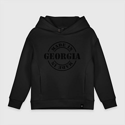 Толстовка оверсайз детская Made in Georgia (сделано в Грузии), цвет: черный