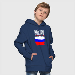 Толстовка оверсайз детская Бокс Россия, цвет: тёмно-синий — фото 2