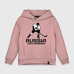 Детское худи оверсайз Russia: Hockey Champion