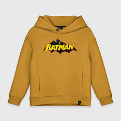 Толстовка оверсайз детская Batman Logo, цвет: горчичный