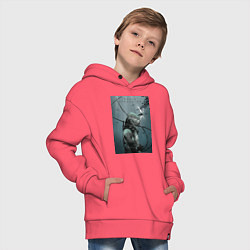 Толстовка оверсайз детская Death Stranding, цвет: коралловый — фото 2