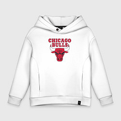 Толстовка оверсайз детская CHICAGO BULLS, цвет: белый
