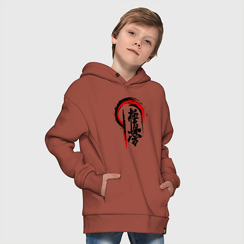 Детское худи оверсайз Kyokushinkai / Кирпичный – фото 4