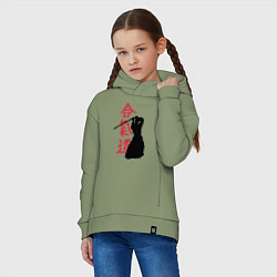 Толстовка оверсайз детская Айкидо, цвет: авокадо — фото 2