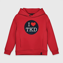 Толстовка оверсайз детская TKD, цвет: красный