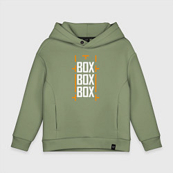 Толстовка оверсайз детская Box box box, цвет: авокадо
