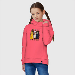 Толстовка оверсайз детская Bryant, Jordan, James, цвет: коралловый — фото 2
