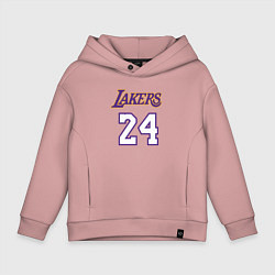 Толстовка оверсайз детская Lakers 24, цвет: пыльно-розовый
