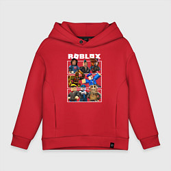 Толстовка оверсайз детская ROBLOX, цвет: красный