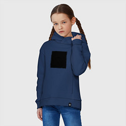 Толстовка оверсайз детская ЧЕРНЫЙ КВАДРАТ, цвет: тёмно-синий — фото 2