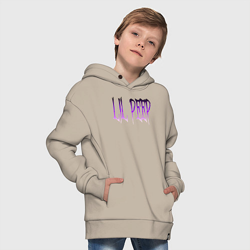 Детское худи оверсайз Lil peep / Миндальный – фото 4