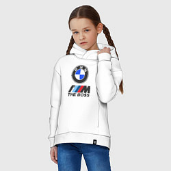 Толстовка оверсайз детская BMW BOSS, цвет: белый — фото 2