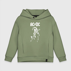 Толстовка оверсайз детская ACDC, цвет: авокадо