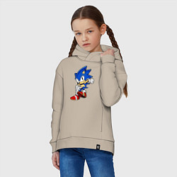 Толстовка оверсайз детская SONIC, цвет: миндальный — фото 2
