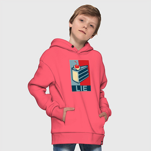 Детское худи оверсайз PORTAL / Коралловый – фото 4