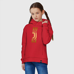 Толстовка оверсайз детская JUVENTUS, цвет: красный — фото 2