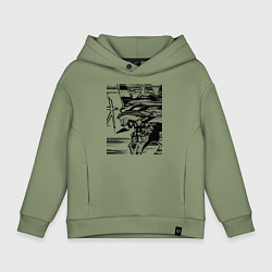 Толстовка оверсайз детская Ева Евангелион, цвет: авокадо