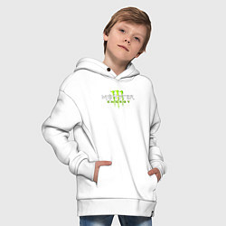 Толстовка оверсайз детская MONSTER ENERGY, цвет: белый — фото 2