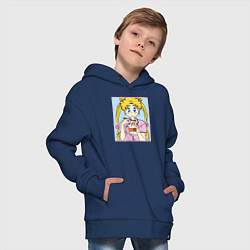 Толстовка оверсайз детская Sailor Moon Usagi Tsukino, цвет: тёмно-синий — фото 2