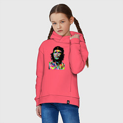 Толстовка оверсайз детская Che, цвет: коралловый — фото 2
