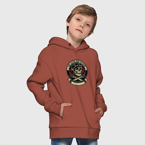 Детское худи оверсайз No guts no glory / Кирпичный – фото 4