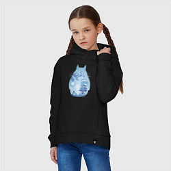 Толстовка оверсайз детская Тоторо Миядзаки, цвет: черный — фото 2