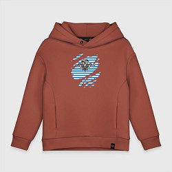 Детское худи оверсайз Рваная тельняшка