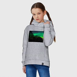 Толстовка оверсайз детская Северное сияние, цвет: меланж — фото 2