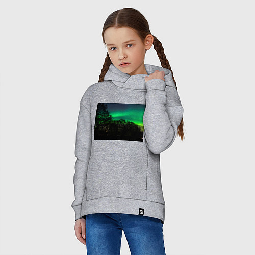 Детское худи оверсайз Северное сияние / Меланж – фото 3