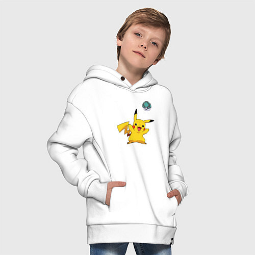 Детское худи оверсайз Pokemon pikachu 1 / Белый – фото 4