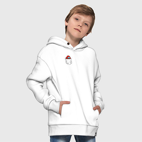 Детское худи оверсайз Among us / Белый – фото 4