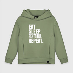 Детское худи оверсайз EAT SLEEP PENTAKILL REPEAT