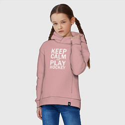 Толстовка оверсайз детская K C a Play Hockey, цвет: пыльно-розовый — фото 2