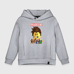 Толстовка оверсайз детская ROBLOX, цвет: меланж