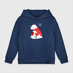 Детское худи оверсайз Медведица с медвежонеком