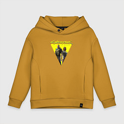 Толстовка оверсайз детская Cyberpunk 2077, цвет: горчичный