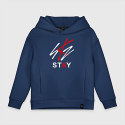 Толстовка оверсайз детская STRAY KIDS, цвет: тёмно-синий