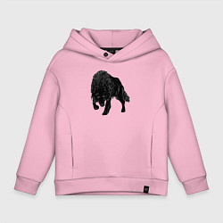 Детское худи оверсайз Черный Волк