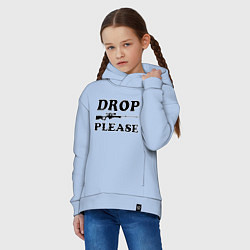 Толстовка оверсайз детская Drop Please, цвет: мягкое небо — фото 2