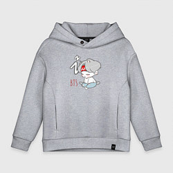 Толстовка оверсайз детская BTS sleep, цвет: меланж