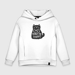 Детское худи оверсайз Cat make me happy